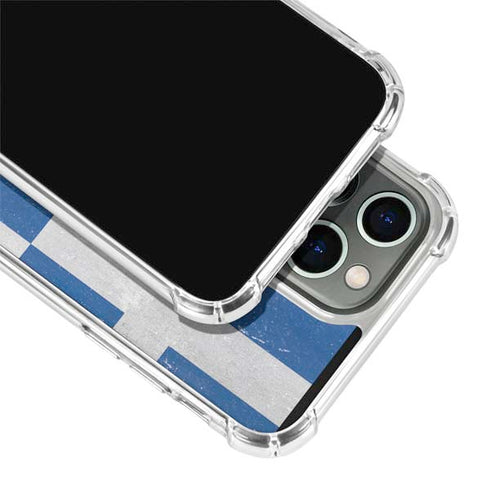 Greece Flag Distressed iPhone 13 Pro Max Clear Case